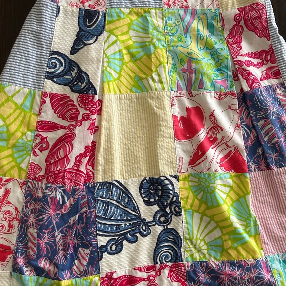 LILLY PULITZER | Patchwork Seersucker Strapless Dress - Picture 2 of 7